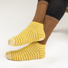 Strikkede striber sokker